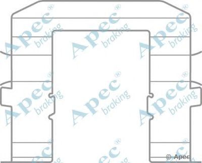 APEC BRAKING kit1074 -  Комплектующие, тормозные колодки